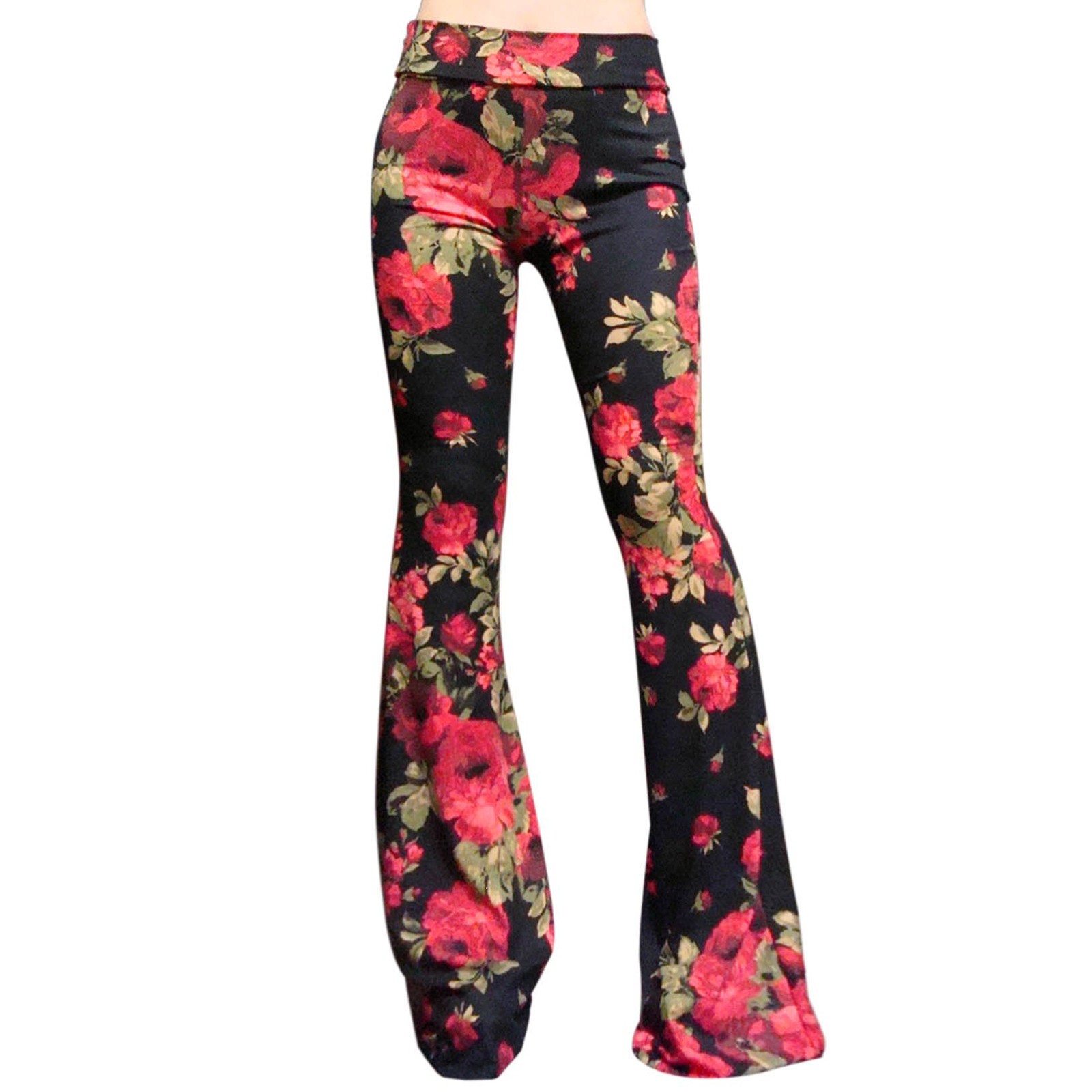 thumbnail image 5 of MKLEKYY Leggins de mujer para vestir, pantalones ajustados con estampado retro y parte inferior grande para primavera y verano para mujer, 5 of 5